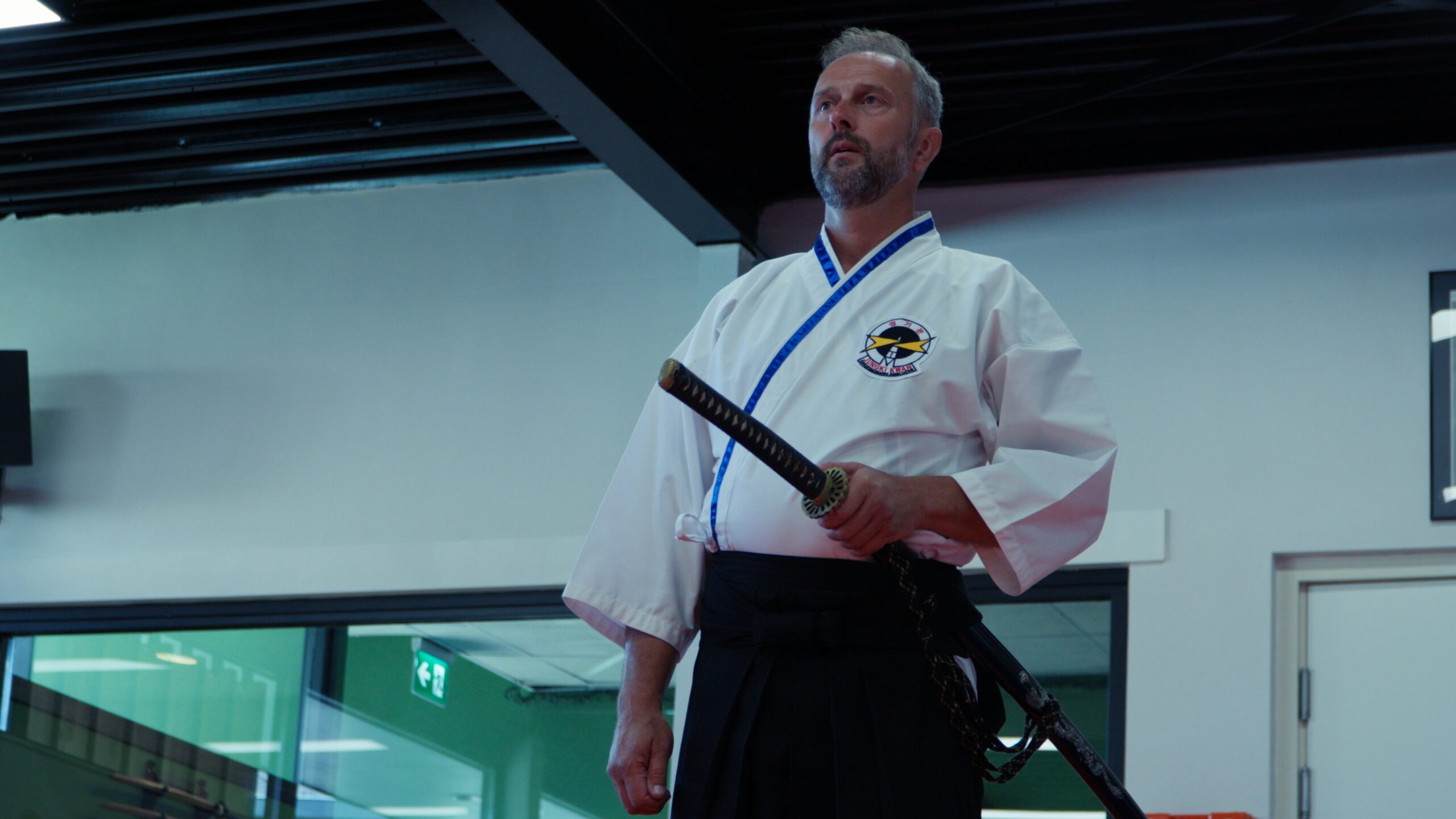 Nico vermaas in de dojo in Klaaswaal demonstratie van Hapkido